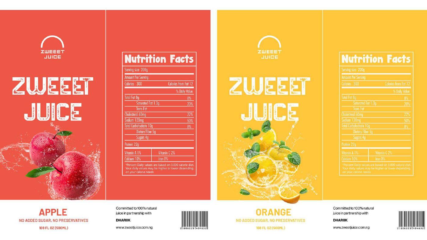 Zweet Juice brand identity — page 6