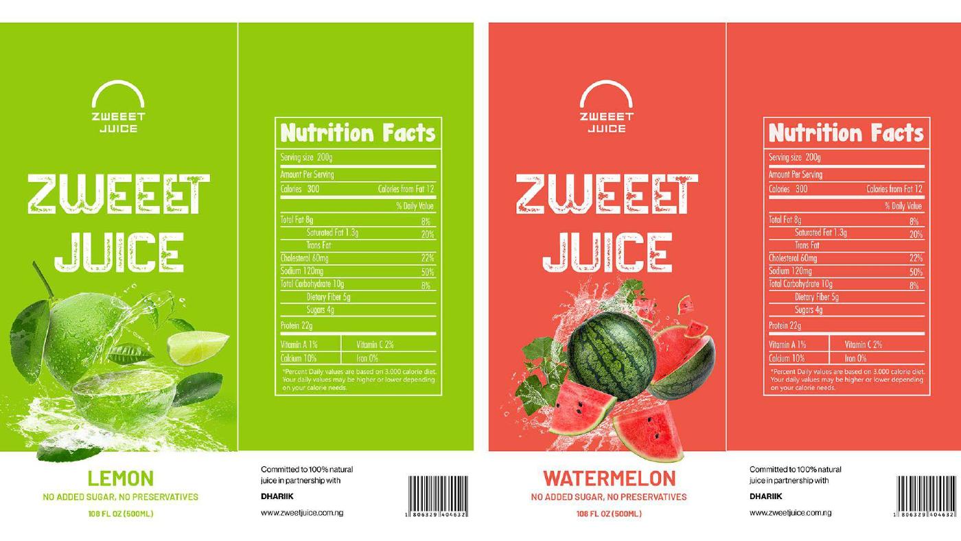 Zweet Juice brand identity — page 7