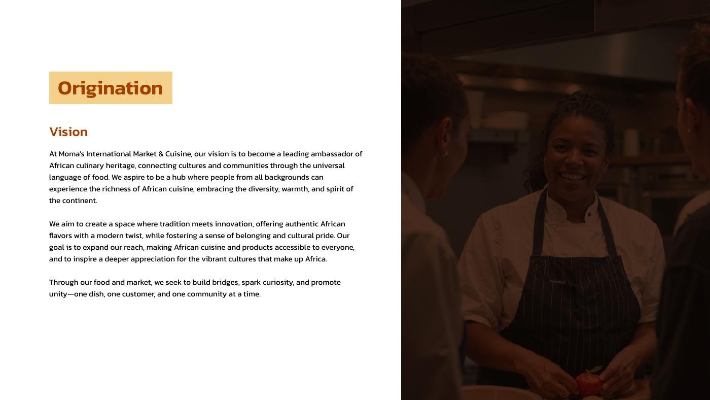 Moma's International Market & Cuisine brand identity — page 8
