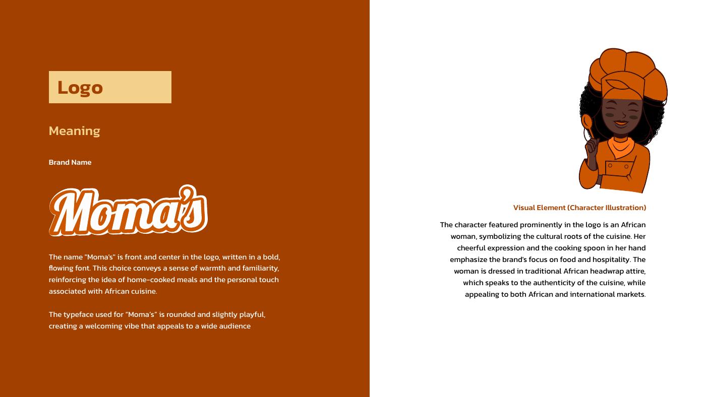 Moma's International Market & Cuisine brand identity — page 11