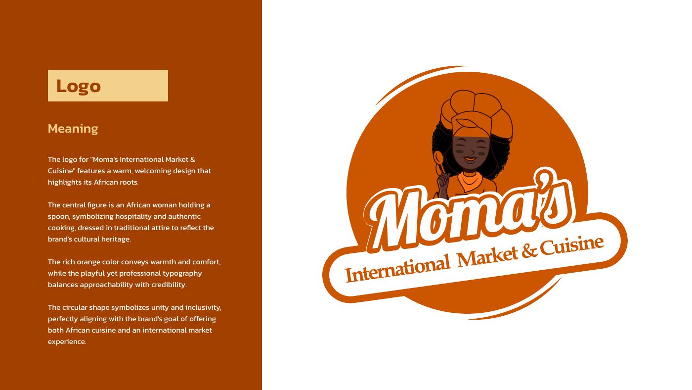 Moma's International Market & Cuisine brand identity — page 13
