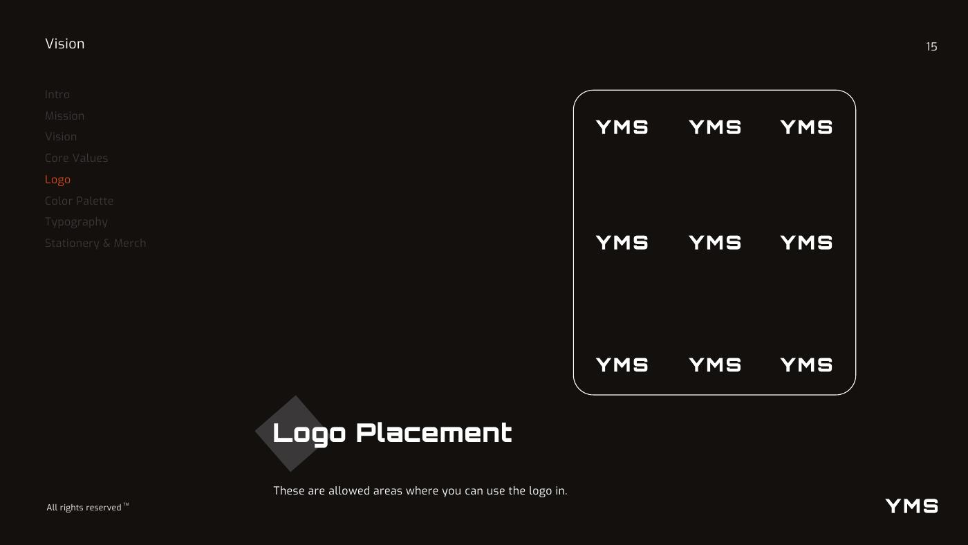 Your Media Studios (YMS) brand identity — page 15
