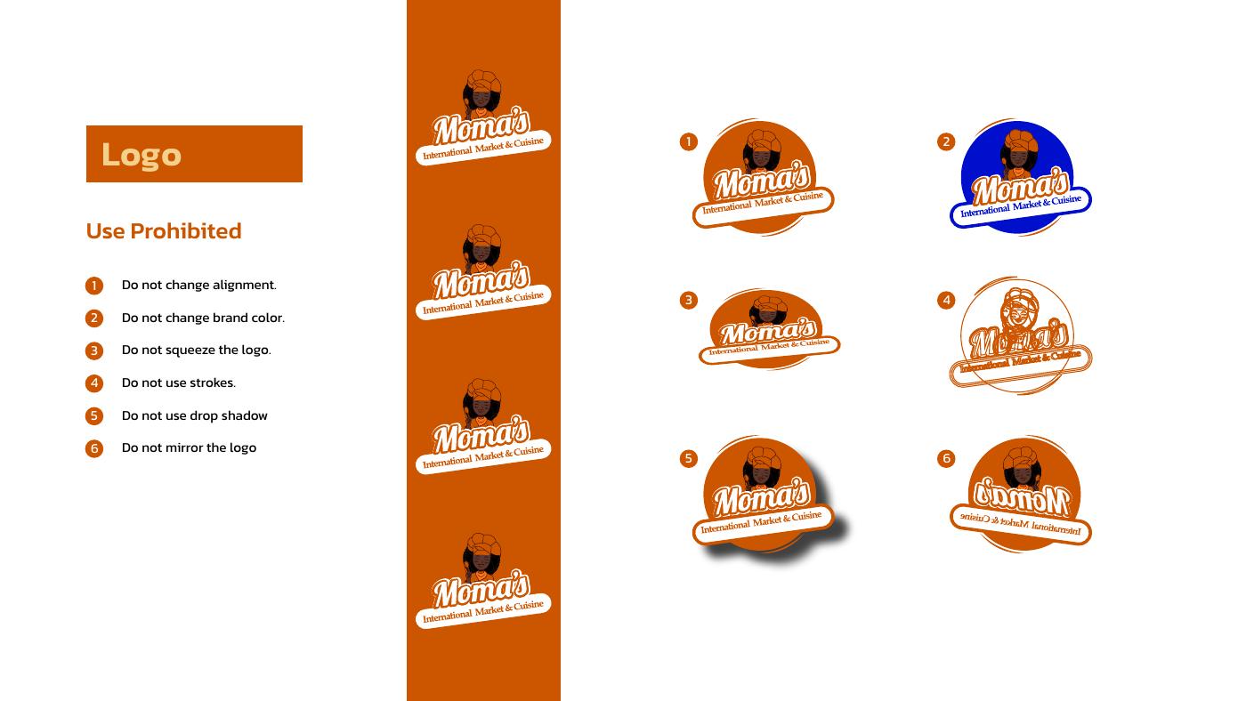 Moma's International Market & Cuisine brand identity — page 17