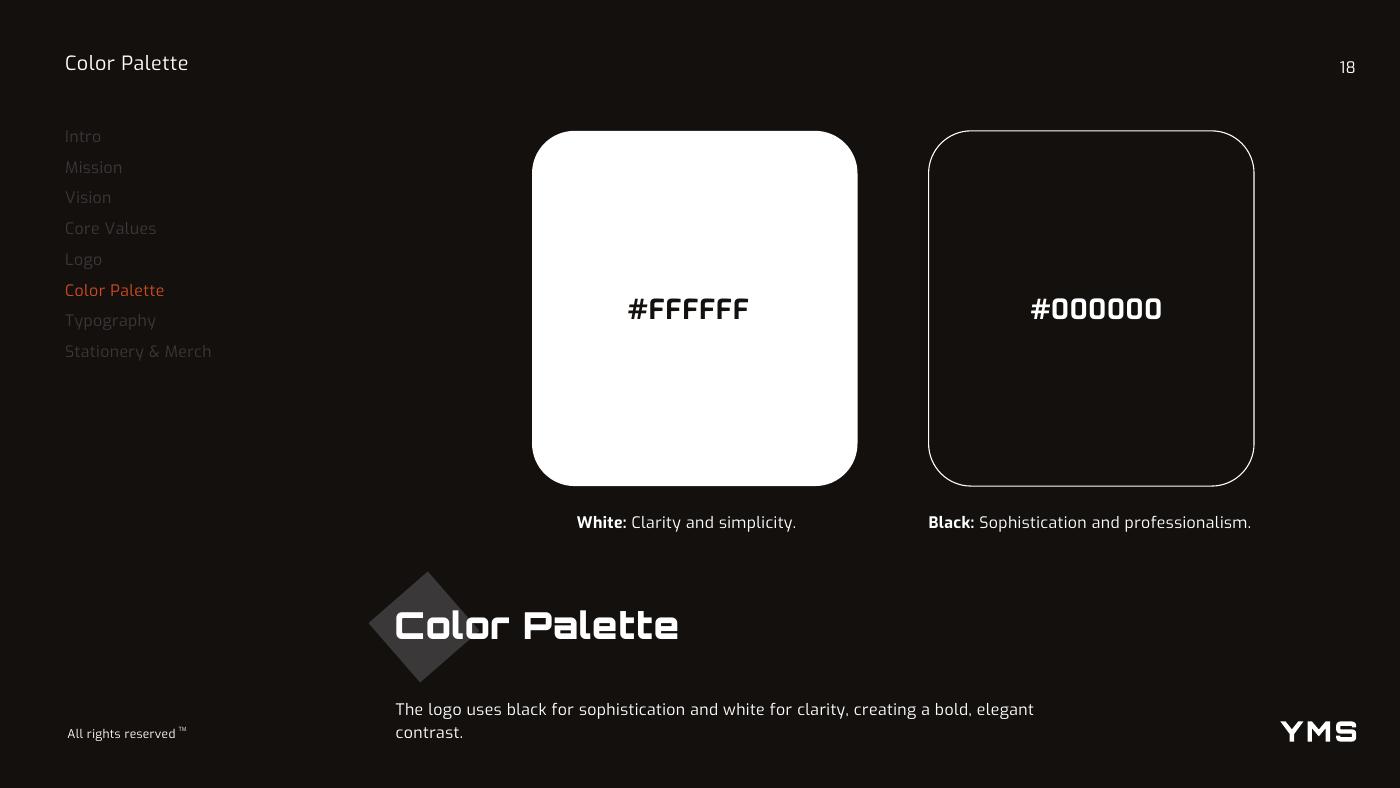 Your Media Studios (YMS) brand identity — page 18