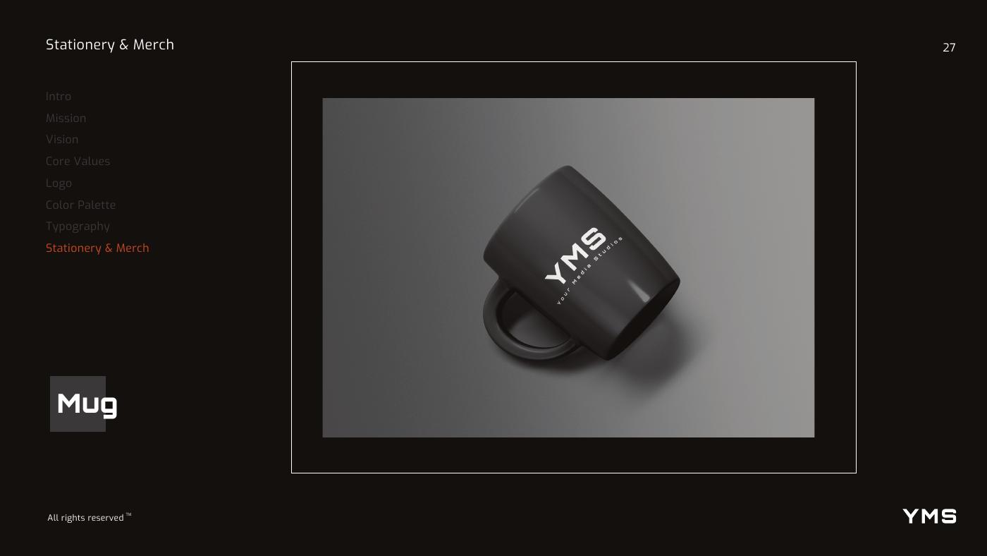 Your Media Studios (YMS) brand identity — page 27